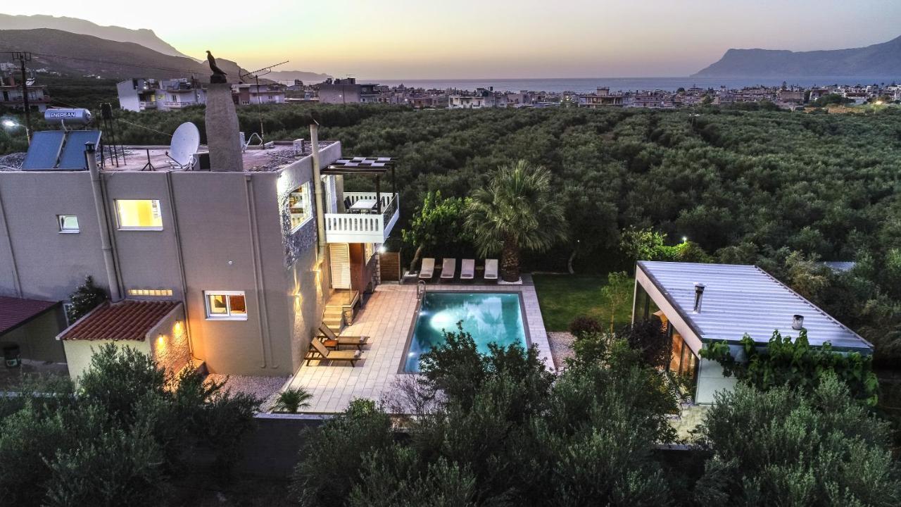 Petronila Luxury Villa With Heated Private Pool กิสเซมอส ภายนอก รูปภาพ